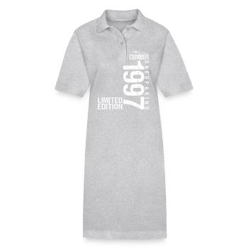December 1997 December Anniversary December 1997 - Stanley/Stella PAIGER Organic Women’s Polo Dress - heather grey - Front