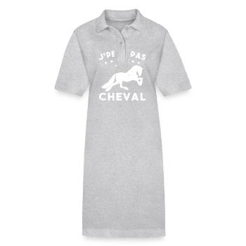 Je Peux Pas J ai cheval - Robe polo bio PAIGER Stanley/Stella Femme - gris chiné - Devant