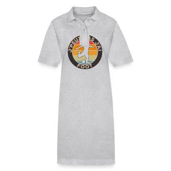 Je Peux Pas J'ai Foot - Robe polo bio PAIGER Stanley/Stella Femme - gris chiné - Devant