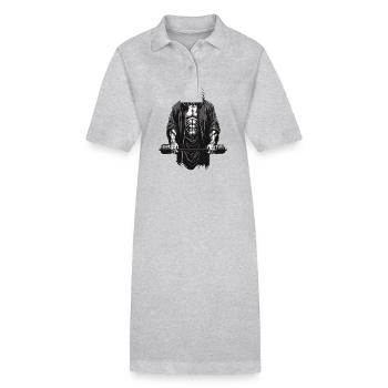 Grim Reaper Bodybuilder Fitness Design - Stanley/Stella Frauen Bio-Polokleid PAIGER - Grau meliert - Vorne