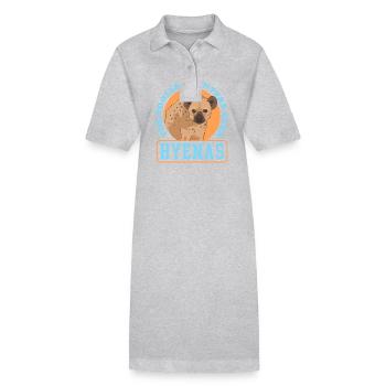 Hyène hyène tacheté hyène cadeau - Robe polo bio PAIGER Stanley/Stella Femme - gris chiné - Devant
