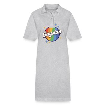 Spectre de fierté rayonnante - Robe polo bio PAIGER Stanley/Stella Femme - gris chiné - Devant