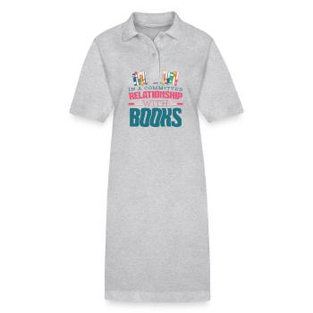 Lien de l’amoureux des livres - Robe polo bio PAIGER Stanley/Stella Femme - gris chiné - Devant