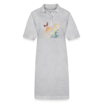 Love Basketball Mädchen Frauen Sport - Stanley/Stella Frauen Bio-Polokleid PAIGER - Grau meliert - Vorne