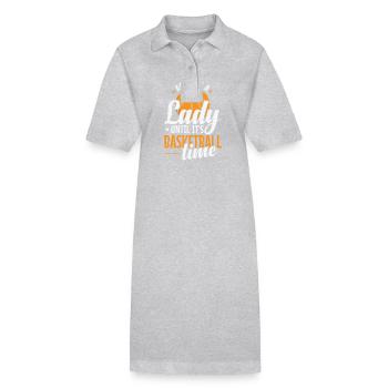 Act Like a Lady until it's Basketball Time - Stanley/Stella Frauen Bio-Polokleid PAIGER - Grau meliert - Vorne