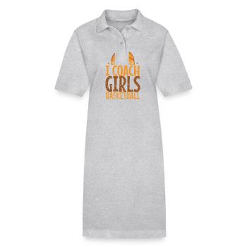 You don't Scare Me I Coach Girls Basketball - Stanley/Stella Frauen Bio-Polokleid PAIGER - Grau meliert - Vorne