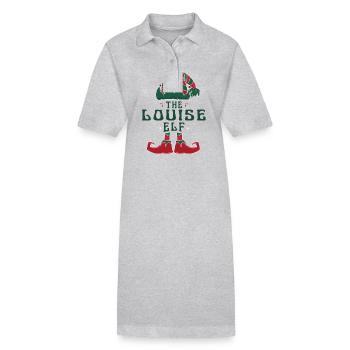 Der Louise Elf Pyjama für lustige Weihnachtsfeiertage - Stanley/Stella Frauen Bio-Polokleid PAIGER - Grau meliert - Vorne