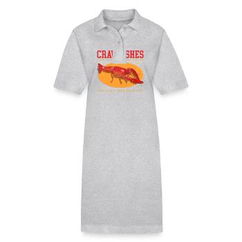 Crayfish Seafood Noble Crayfish Gift - Stanley/Stella PAIGER Organic Women’s Polo Dress - heather grey - Front