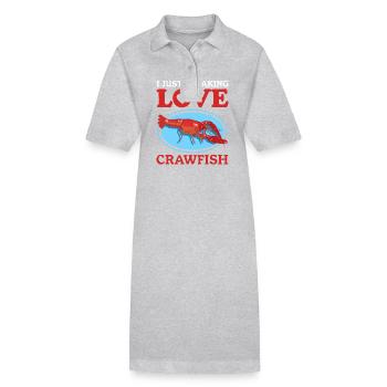 Crayfish Seafood Noble Crayfish Gift - Stanley/Stella PAIGER Organic Women’s Polo Dress - heather grey - Front