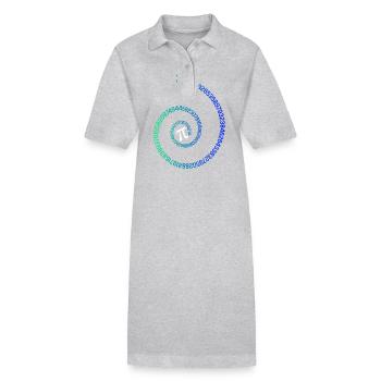 Pi Spirale Nouveauté Math Geek 3.14 Pi Jour - Robe polo bio PAIGER Stanley/Stella Femme - gris chiné - Devant