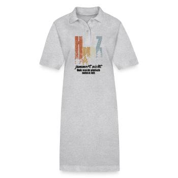 Holz jammert nicht, Holz macht einfach seinen Job - Stanley/Stella Frauen Bio-Polokleid PAIGER - Grau meliert - Vorne