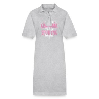 Première fois grand-mère que le gâtage commence - Robe polo bio PAIGER Stanley/Stella Femme - gris chiné - Devant