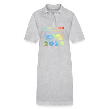 Après-ski 2024 Vacances au ski colorées - Robe polo bio PAIGER Stanley/Stella Femme - gris chiné - Devant