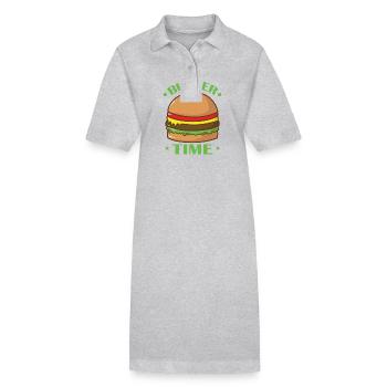 Burger Time Restauration rapide - Robe polo bio PAIGER Stanley/Stella Femme - gris chiné - Devant