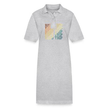Road Trip Aventure Voyage Route Route - Robe polo bio PAIGER Stanley/Stella Femme - gris chiné - Devant