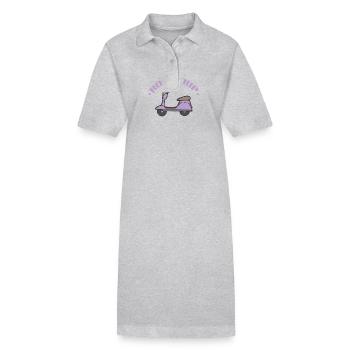 Road Trip Roller Abenteuer Reise - Stanley/Stella Frauen Bio-Polokleid PAIGER - Grau meliert - Vorne