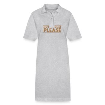 Hot Choco Please Candy Cocoa - Stanley/Stella PAIGER Organic Women’s Polo Dress - heather grey - Front