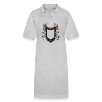 Wappen Symbol - Stanley/Stella Frauen Bio-Polokleid PAIGER - Grau meliert - Vorne