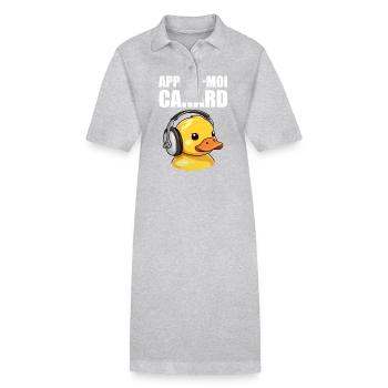 Appelle-moi Canard - Robe polo bio PAIGER Stanley/Stella Femme - gris chiné - Devant