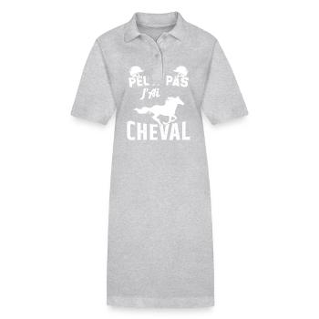 I can't I have a horse - Stanley/Stella PAIGER Organic Women’s Polo Dress - heather grey - Front