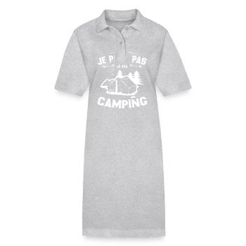 Ich kann nicht campen - Stanley/Stella Frauen Bio-Polokleid PAIGER - Grau meliert - Vorne