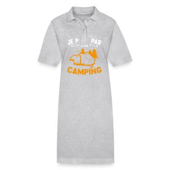Ich kann nicht campen - Stanley/Stella Frauen Bio-Polokleid PAIGER - Grau meliert - Vorne