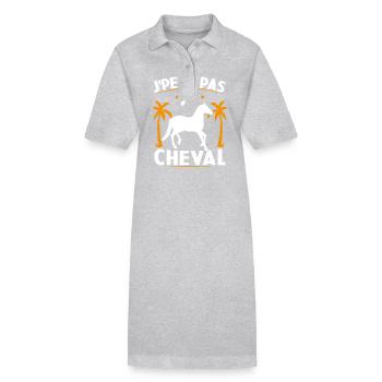 I can't I have a horse - Stanley/Stella PAIGER Organic Women’s Polo Dress - heather grey - Front