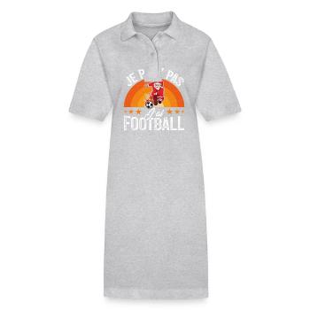 Ich kann nicht Fußball haben - Stanley/Stella Frauen Bio-Polokleid PAIGER - Grau meliert - Vorne