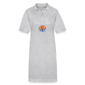Ich bin der Muffin-Mann Hemd Lustiger Muffin-Mann - Stanley/Stella Frauen Bio-Polokleid PAIGER - Grau meliert - Vorne