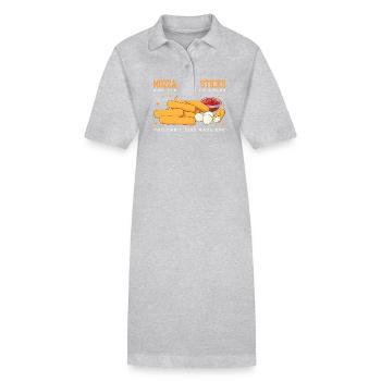 Mozzarella Sticks | Mozzarella Sticks Gift - Stanley/Stella PAIGER Organic Women’s Polo Dress - heather grey - Front