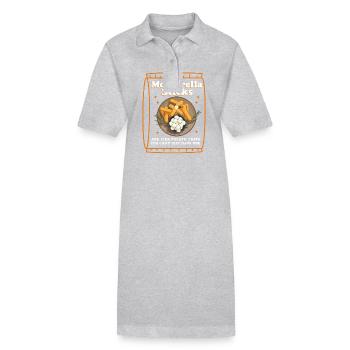 Mozzarella Sticks Mozzarella Sticks Gift - Stanley/Stella PAIGER Organic Women’s Polo Dress - heather grey - Front