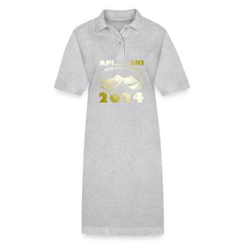 Vacances de ski après-ski 2024 - Robe polo bio PAIGER Stanley/Stella Femme - gris chiné - Devant