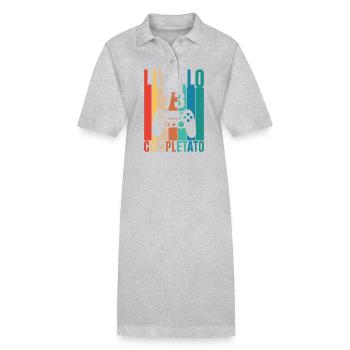 Niveau 73 - Robe polo bio PAIGER Stanley/Stella Femme - gris chiné - Devant