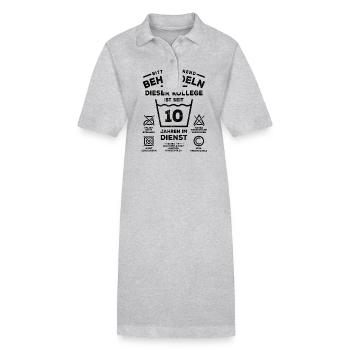 10 Jahre Dienst - Schonend behandeln - Kollege - Stanley/Stella Frauen Bio-Polokleid PAIGER - Grau meliert - Vorne