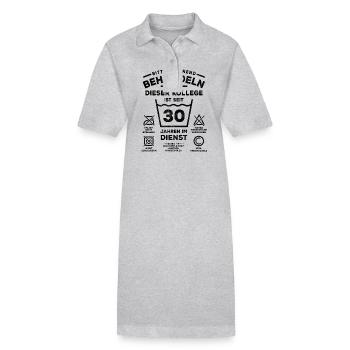 30 Jahre Dienst - Schonend behandeln - Kollege - Stanley/Stella Frauen Bio-Polokleid PAIGER - Grau meliert - Vorne