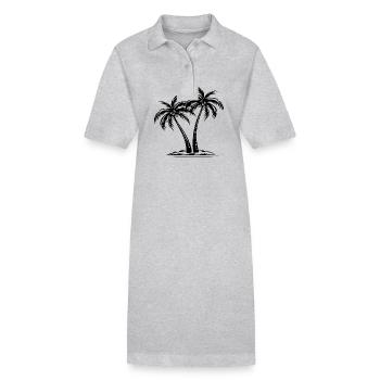Palm Island - Stanley/Stella PAIGER Organic Women’s Polo Dress - heather grey - Front
