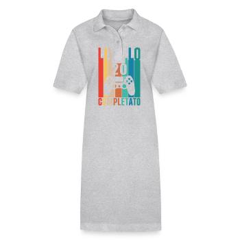 Niveau 20 - Robe polo bio PAIGER Stanley/Stella Femme - gris chiné - Devant