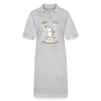 Wanderer Katze Bergwandern Bergklettern Wandern - Stanley/Stella Frauen Bio-Polokleid PAIGER - Grau meliert - Vorne