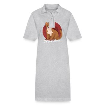 Belette souris belette naine belette cadeau - Robe polo bio PAIGER Stanley/Stella Femme - gris chiné - Devant
