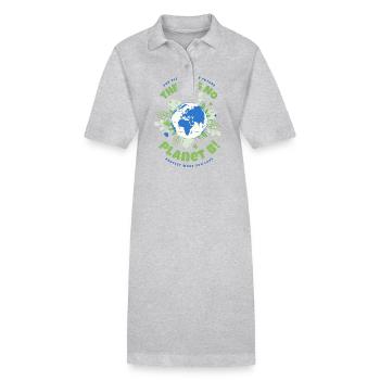 Il n’y a pas de Jour de la Terre de la planète B - Robe polo bio PAIGER Stanley/Stella Femme - gris chiné - Devant