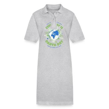 Every Day Is Earth Day - Stanley/Stella Frauen Bio-Polokleid PAIGER - Grau meliert - Vorne