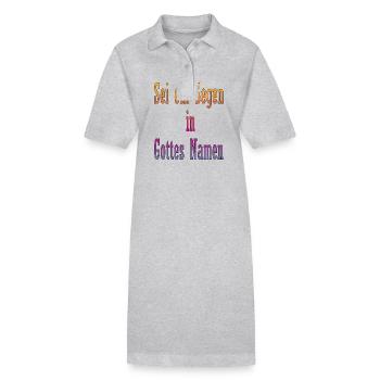 Sei ein Segen in Gottes Namen - Stanley/Stella Frauen Bio-Polokleid PAIGER - Grau meliert - Vorne