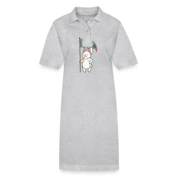 Egg Hunt Ostern Ostereier - Stanley/Stella Frauen Bio-Polokleid PAIGER - Grau meliert - Vorne