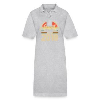 Jubilant Vintage Anniversaire Joie 2018 - Robe polo bio PAIGER Stanley/Stella Femme - gris chiné - Devant