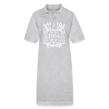 Februar 1954 Geburtstag Februar 1954 Februar - Stanley/Stella Frauen Bio-Polokleid PAIGER - Grau meliert - Vorne