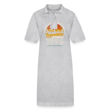 Zeitreise 1996 – Vintage Geburtstagsgeschenk - Stanley/Stella Frauen Bio-Polokleid PAIGER - Grau meliert - Vorne