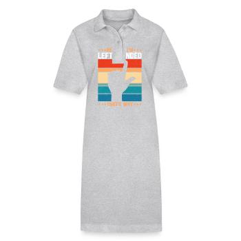 Gaucher gaucher gaucher cadeau pour gaucher - Robe polo bio PAIGER Stanley/Stella Femme - gris chiné - Devant