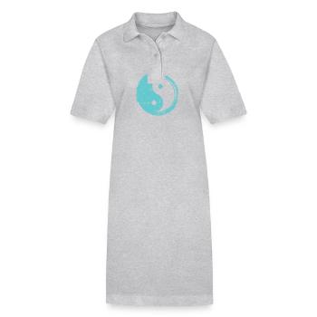 Yin Yang Symbole Signe Harmonie - Robe polo bio PAIGER Stanley/Stella Femme - gris chiné - Devant