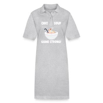 Chicken Soup Game Strong - Stanley/Stella Frauen Bio-Polokleid PAIGER - Grau meliert - Vorne