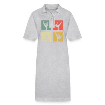 Taekwondo - Stanley/Stella Frauen Bio-Polokleid PAIGER - Grau meliert - Vorne